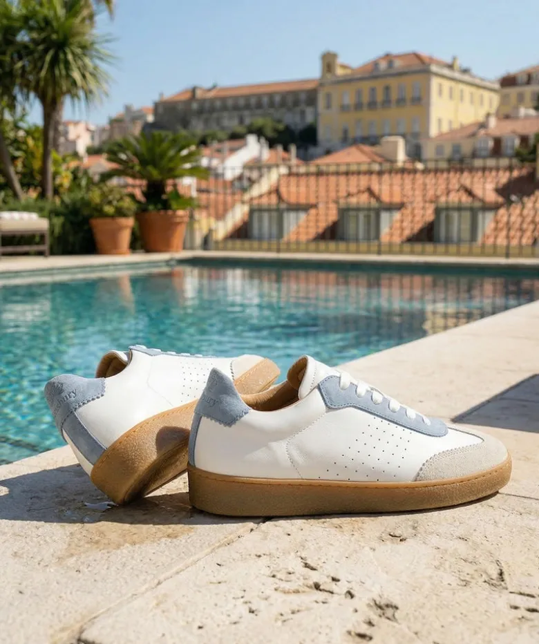 Sneakers JANE Ciel et Blanc