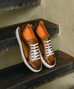 Sneakers JULIAN Marron Patiné