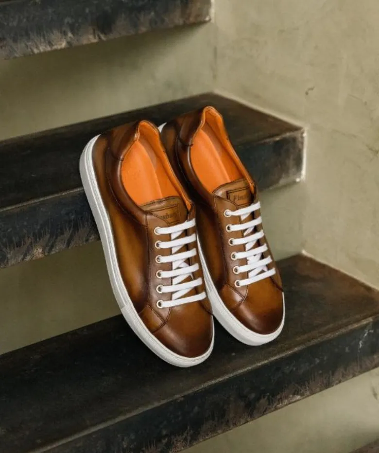 Sneakers JULIAN Marron Patiné