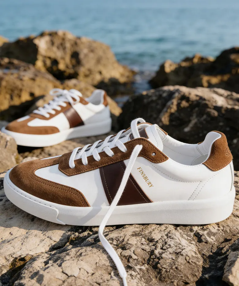 Sneakers LEO Blanc et Marron