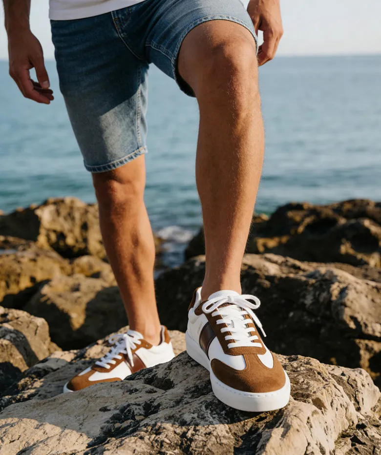 Sneakers LEO Blanc et Marron
