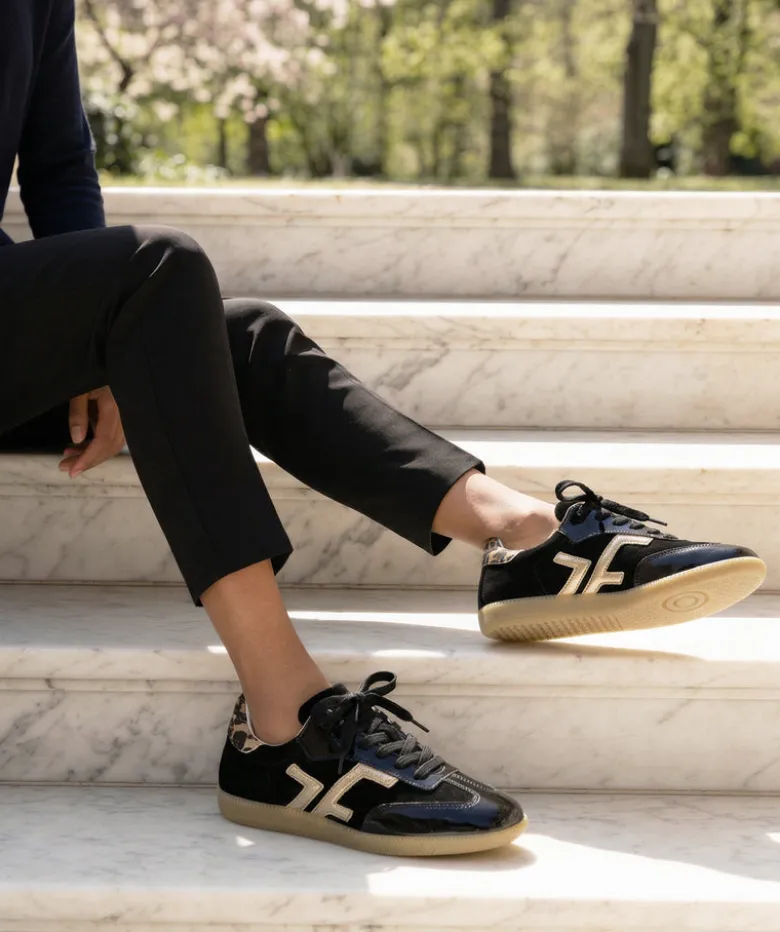 Sneakers MATHILDE Noir Léopard