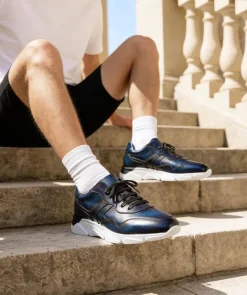 Sneakers PAOLO Bleu Patiné
