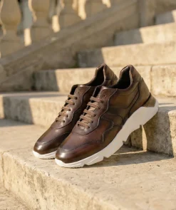 Sneakers PAOLO Marron Patiné