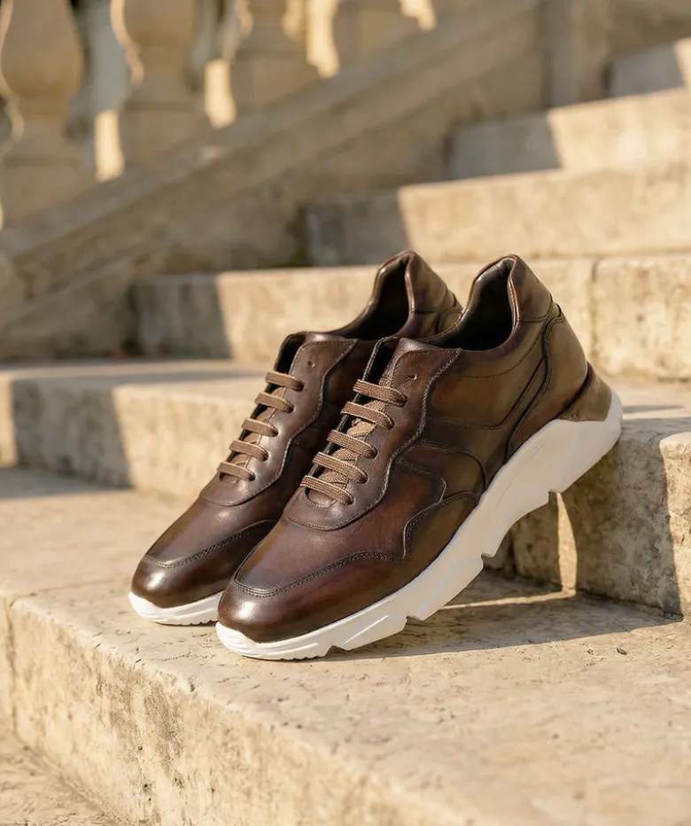 Sneakers PAOLO Marron Patiné